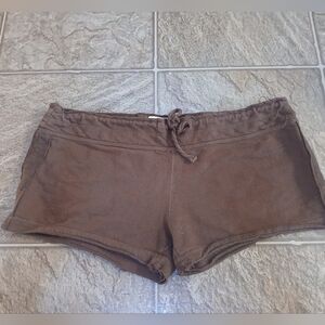 Pacific Vintage Girl Women's Sweat Shorts XL Brown Y2K 2016 Vibes